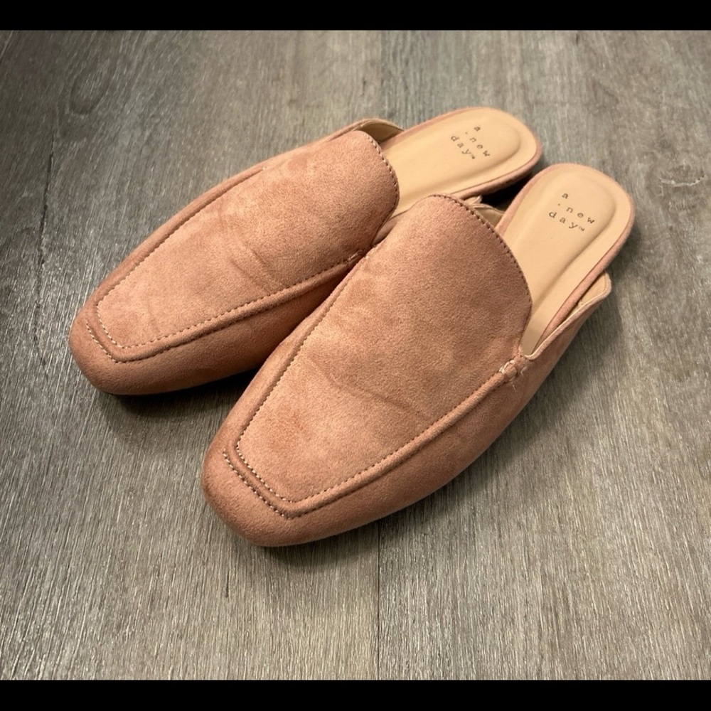 A NEW DAY Pink Mules Loafer Flats 9!